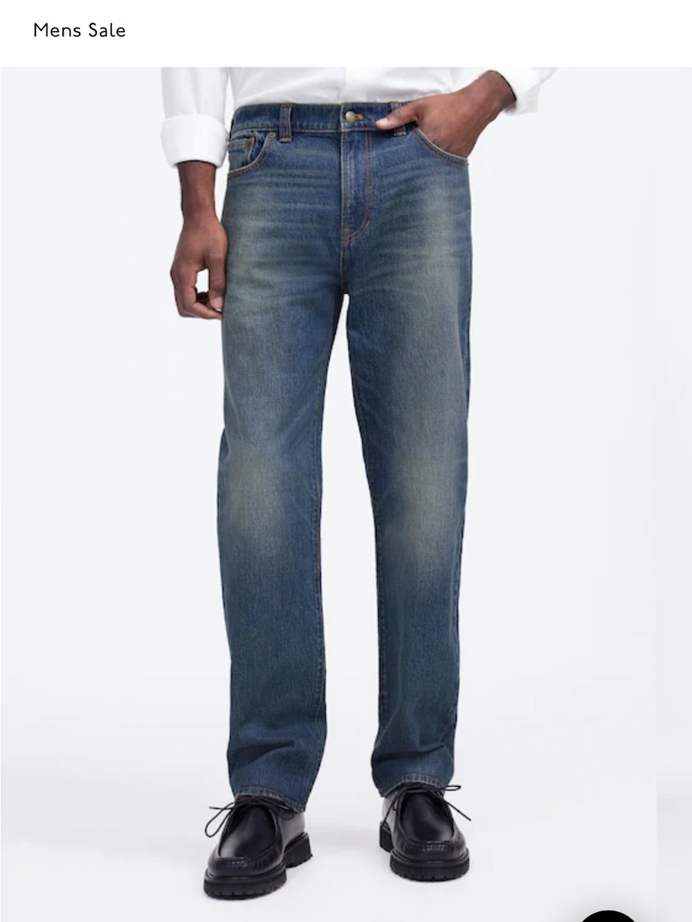 NWOT Madewell The 1991 Straight-Leg Jean, size 34 X 30 PerryWash-Comfort Stretch